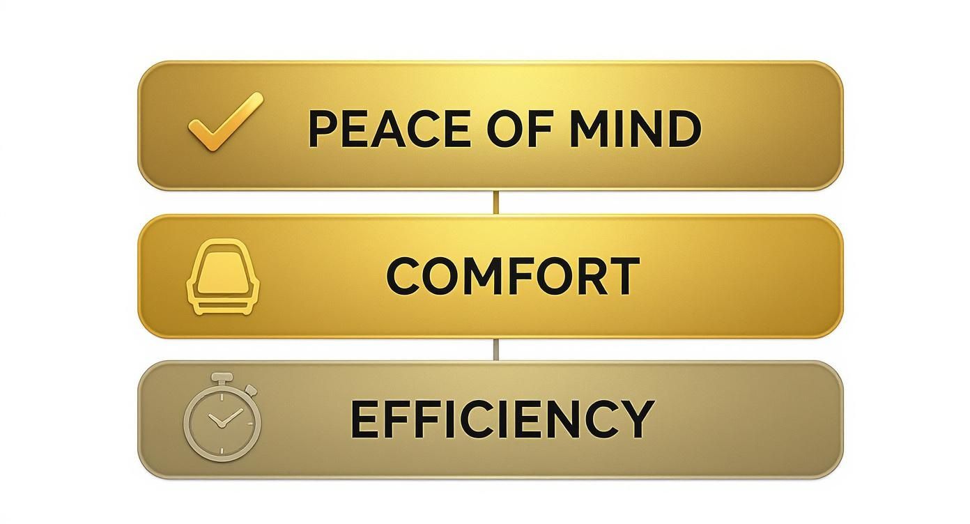 Infographic about black car service