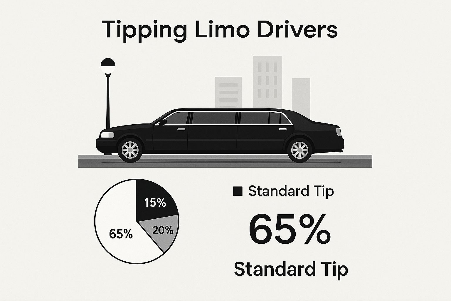 Infographic about how much do you tip a limo driver
