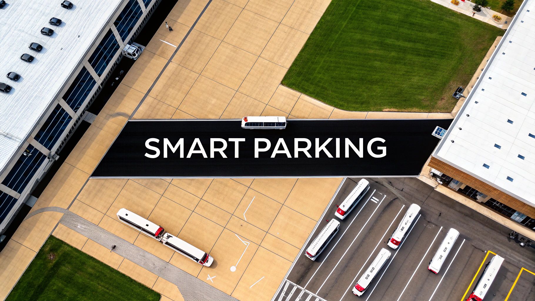 Blue line train at O'Hare Airport station with an airplane taking off in the background