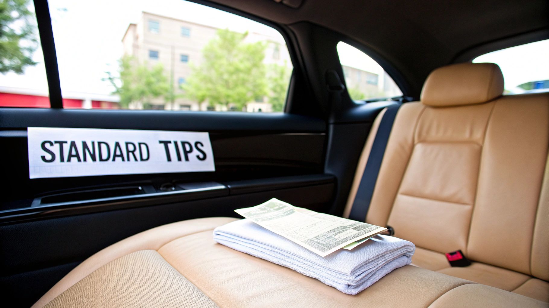 Limo chauffeur and passengers