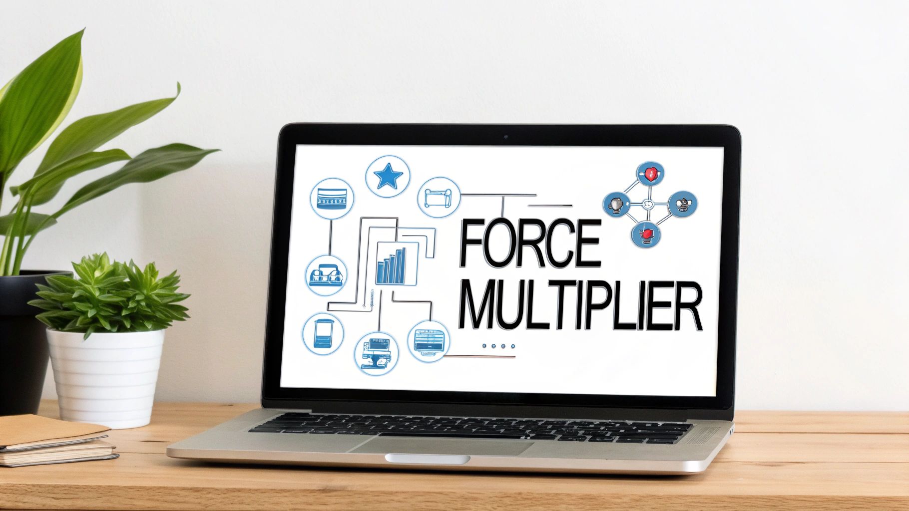 A person working at a desk with multiple screens showing data and content creation tools.