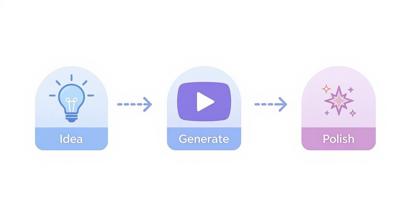 Infographic about how to create video with ai