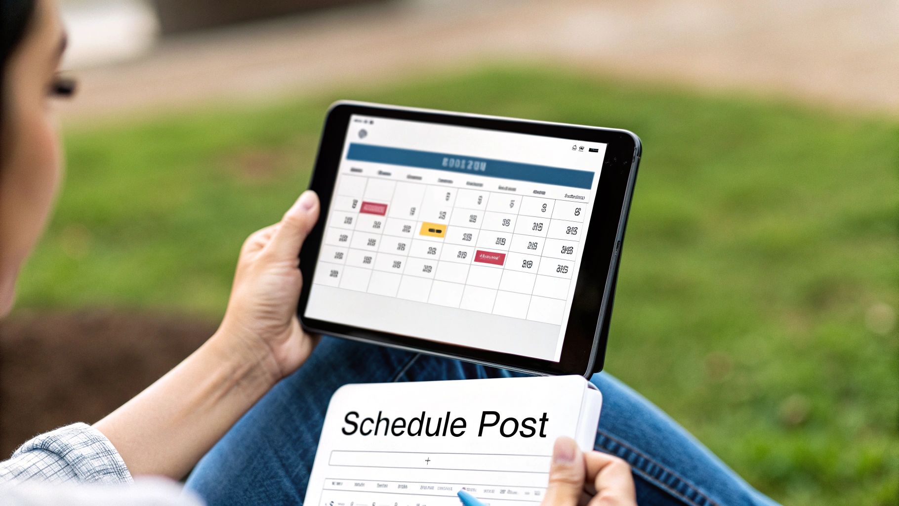 Image about how to schedule posts on facebook
