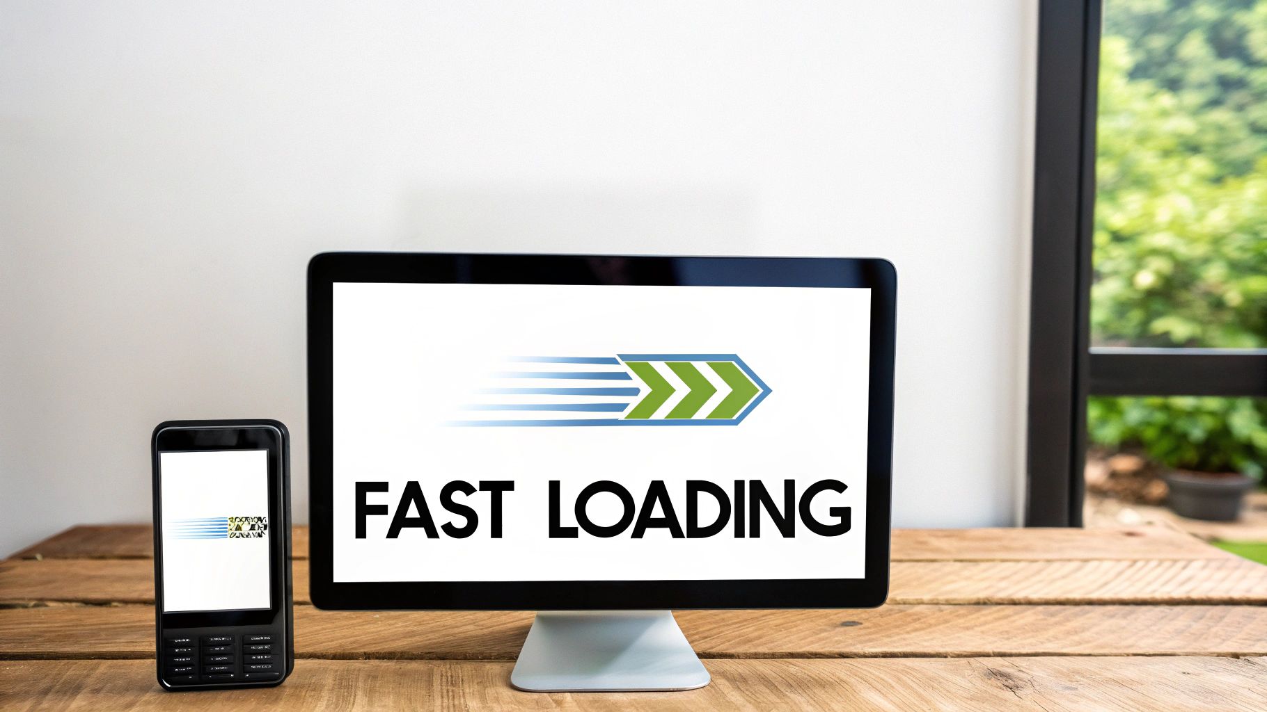 Infographic with key data about optimizing page loading speed