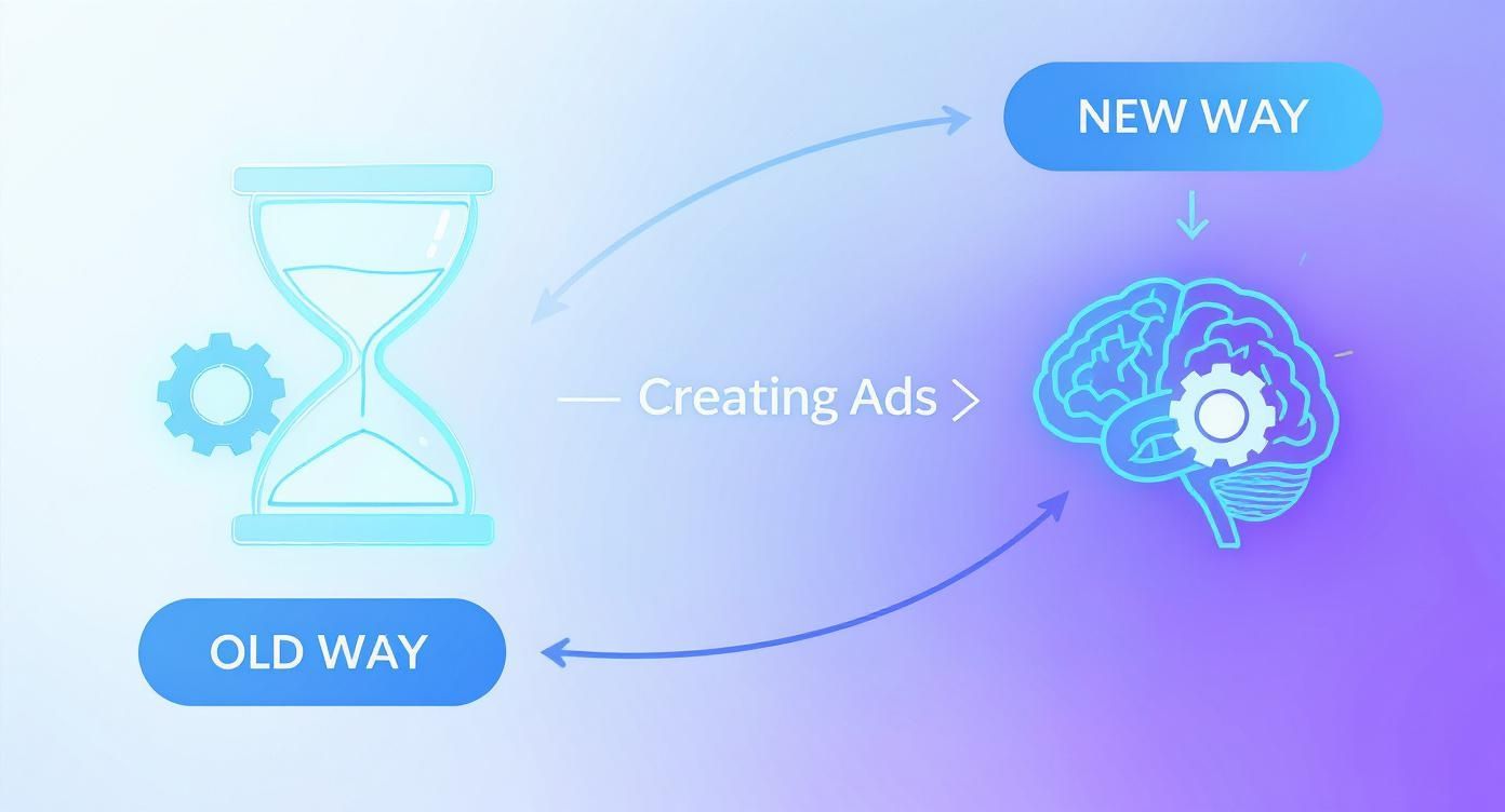 Infographic about create ads with ai