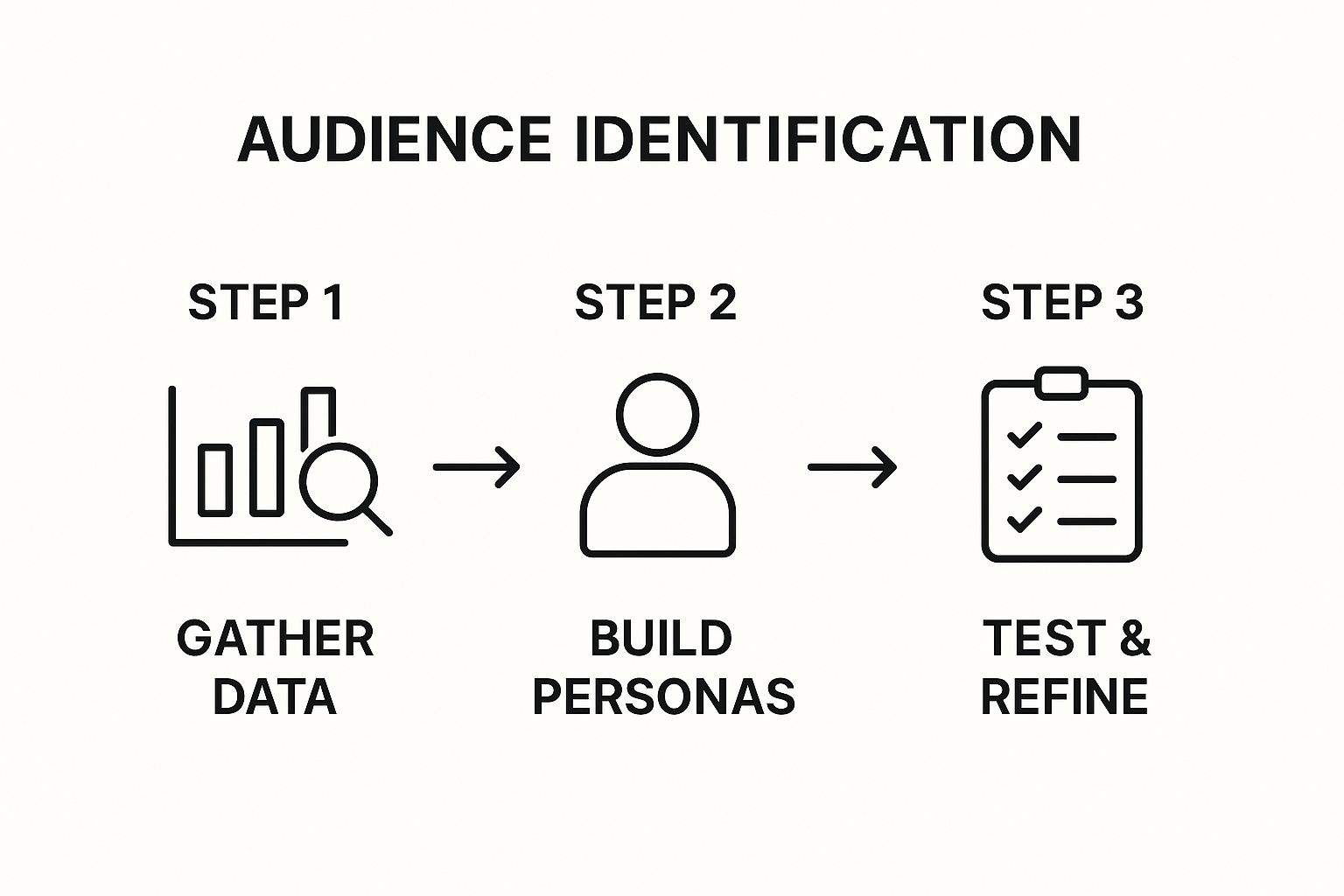 Infographic about how to identify target audience