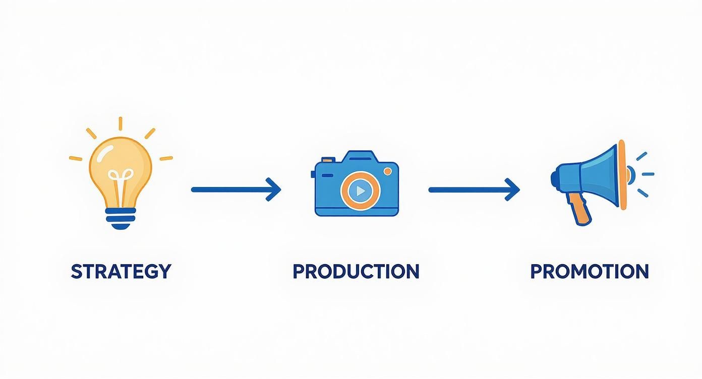 Infographic about how to make a marketing video