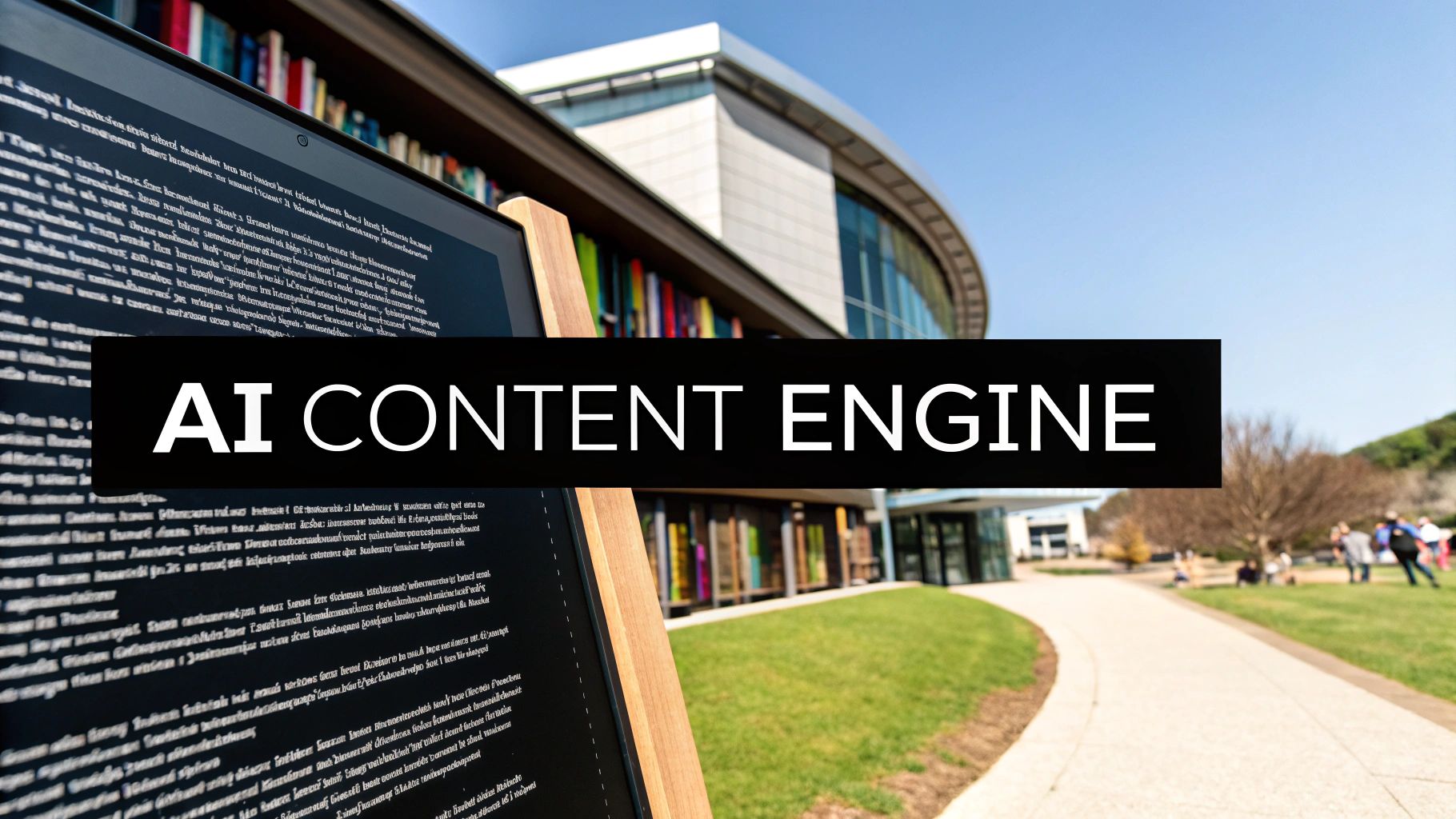 A visual representation of an AI model processing information and generating new content