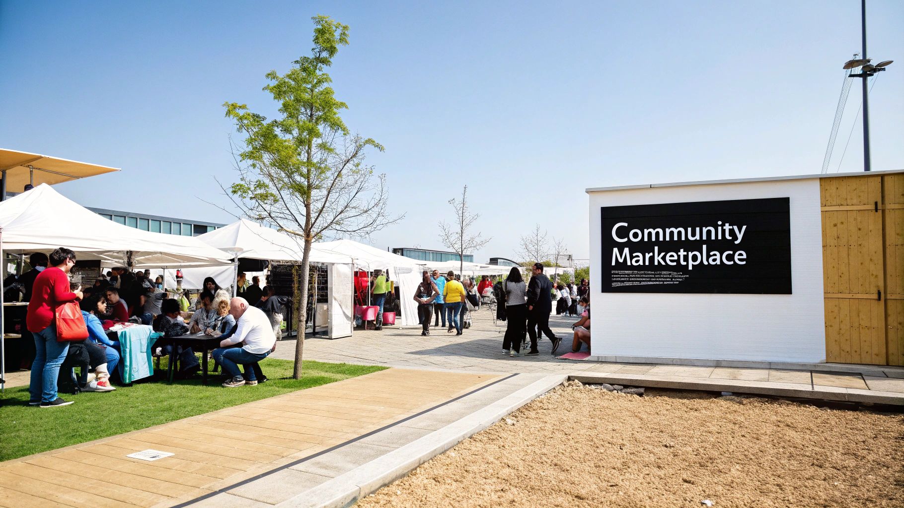 A collage of diverse user-generated content, including photos and videos on social media feeds, showcasing brand authenticity.