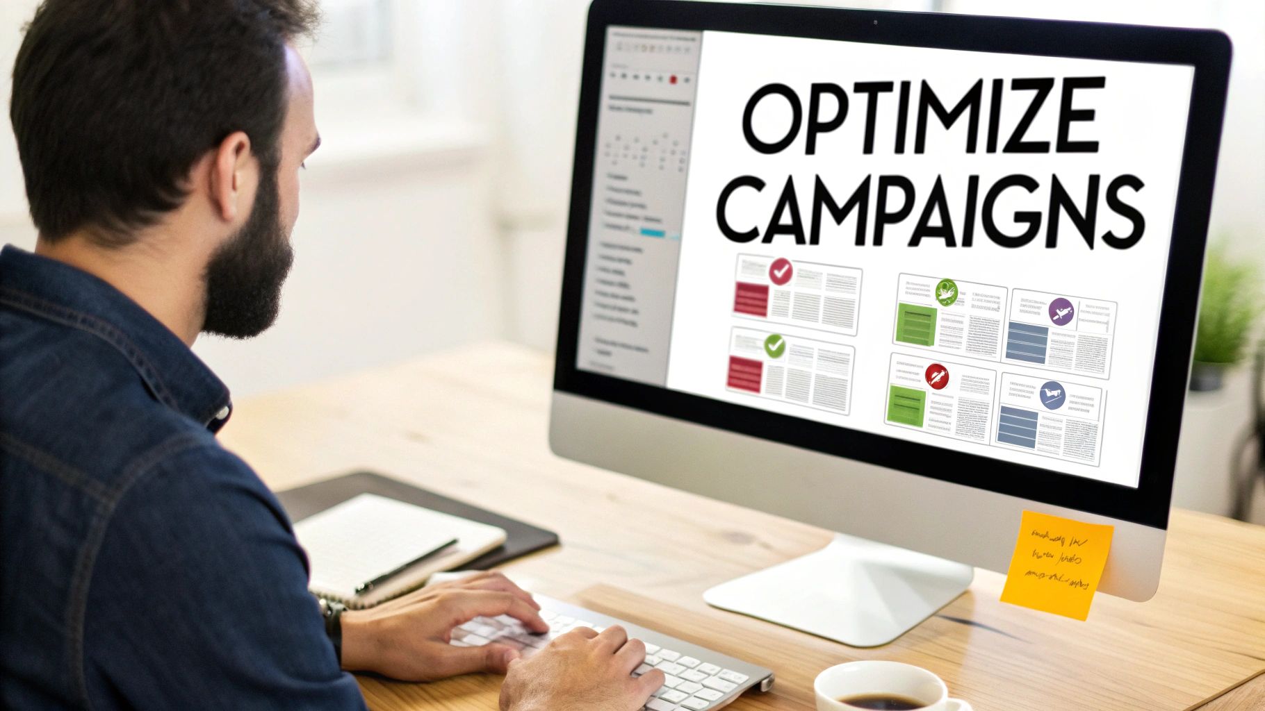 A data dashboard with charts and graphs showing trends