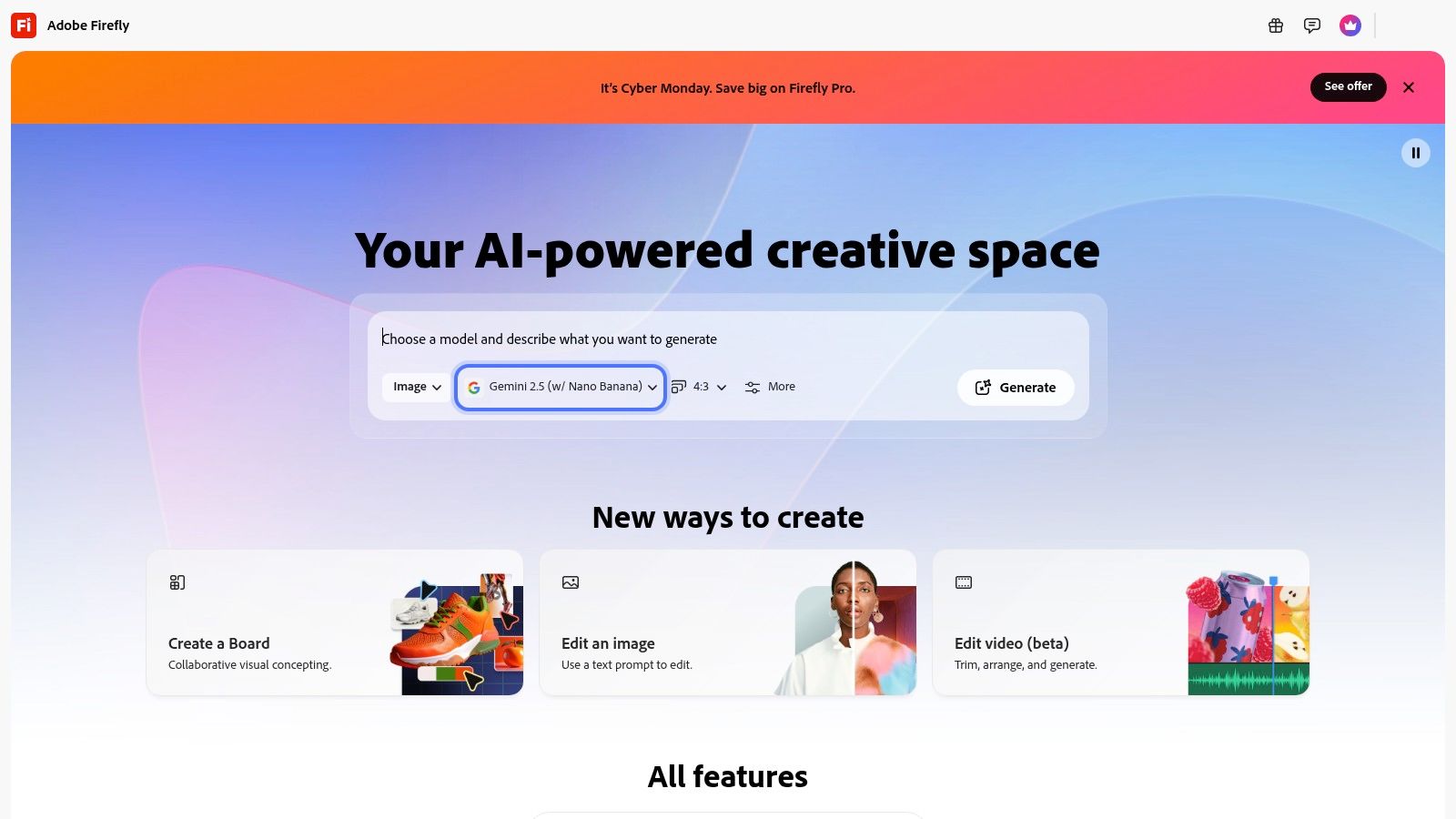 Adobe Firefly (Generate Video)
