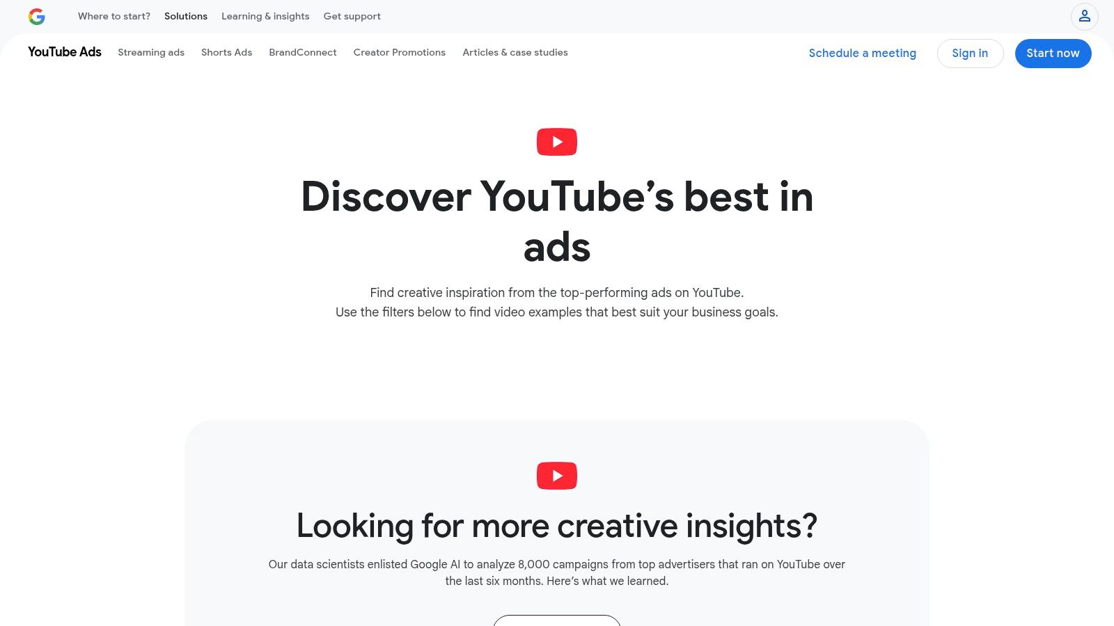 YouTube “Best in ads” by Google