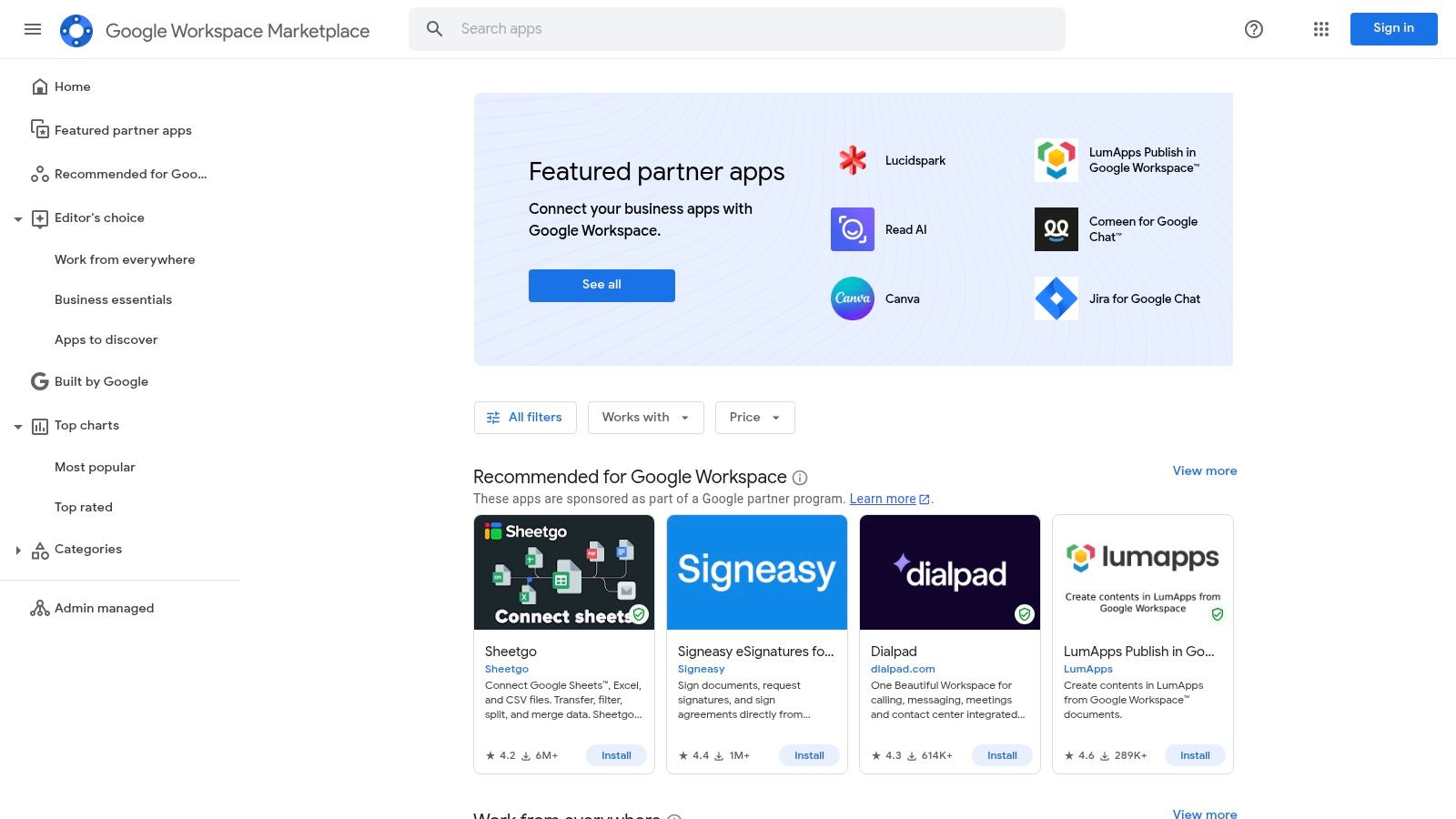 Google Workspace Marketplace (Marketing/Content Add-ons)