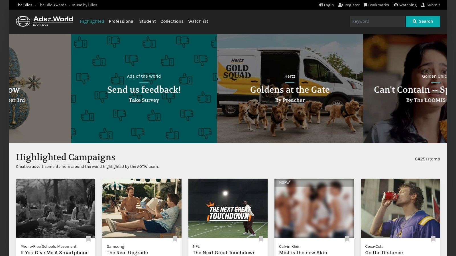 Ads of the World (part of the Clio Network)