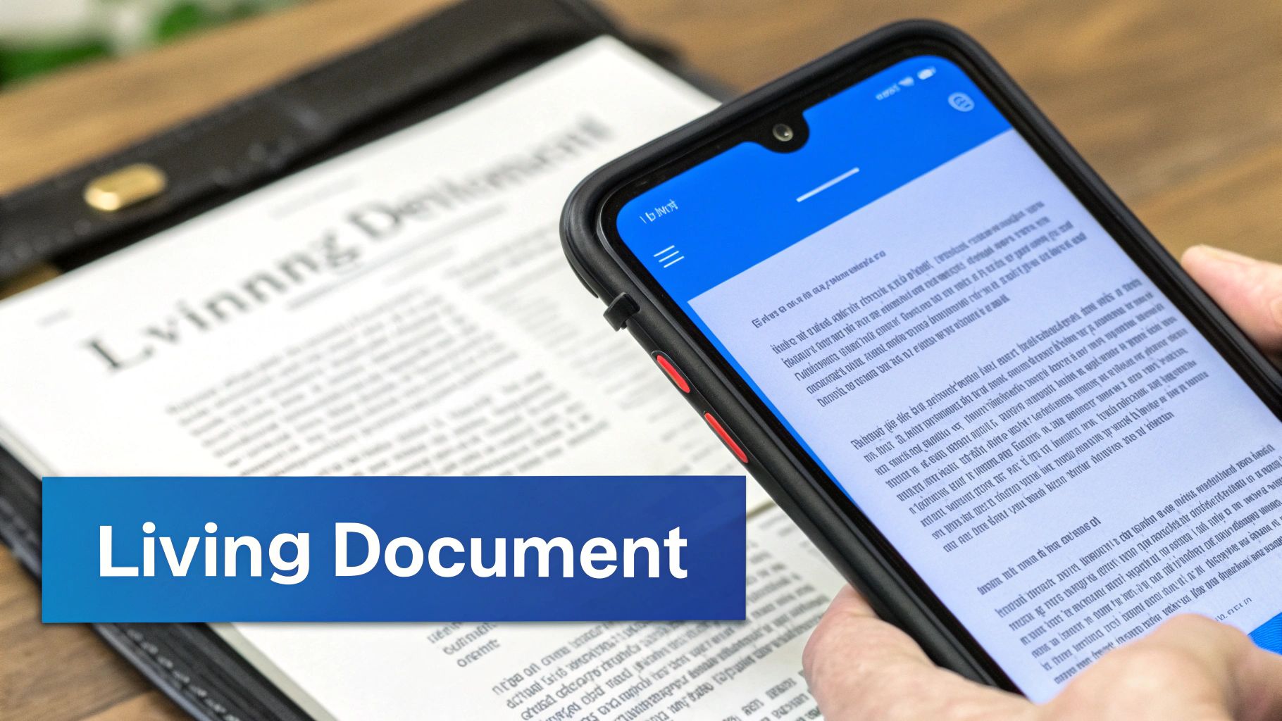 A person sitting comfortably, reviewing and updating their relapse prevention plan in a journal.