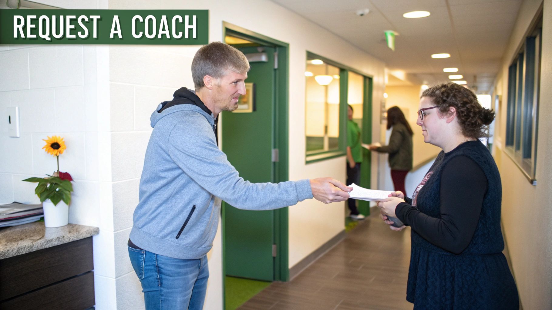 Peer recovery coach connecting with a client in Massachusetts