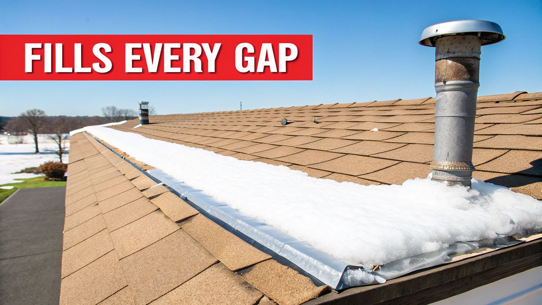 A professional spray foam roofing technician applying the expanding liquid to a roof surface.