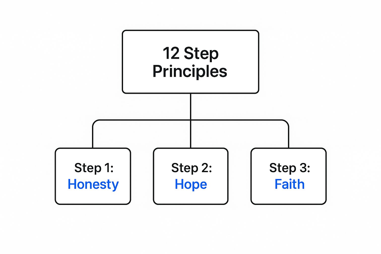 Infographic about 12 step spiritual principles