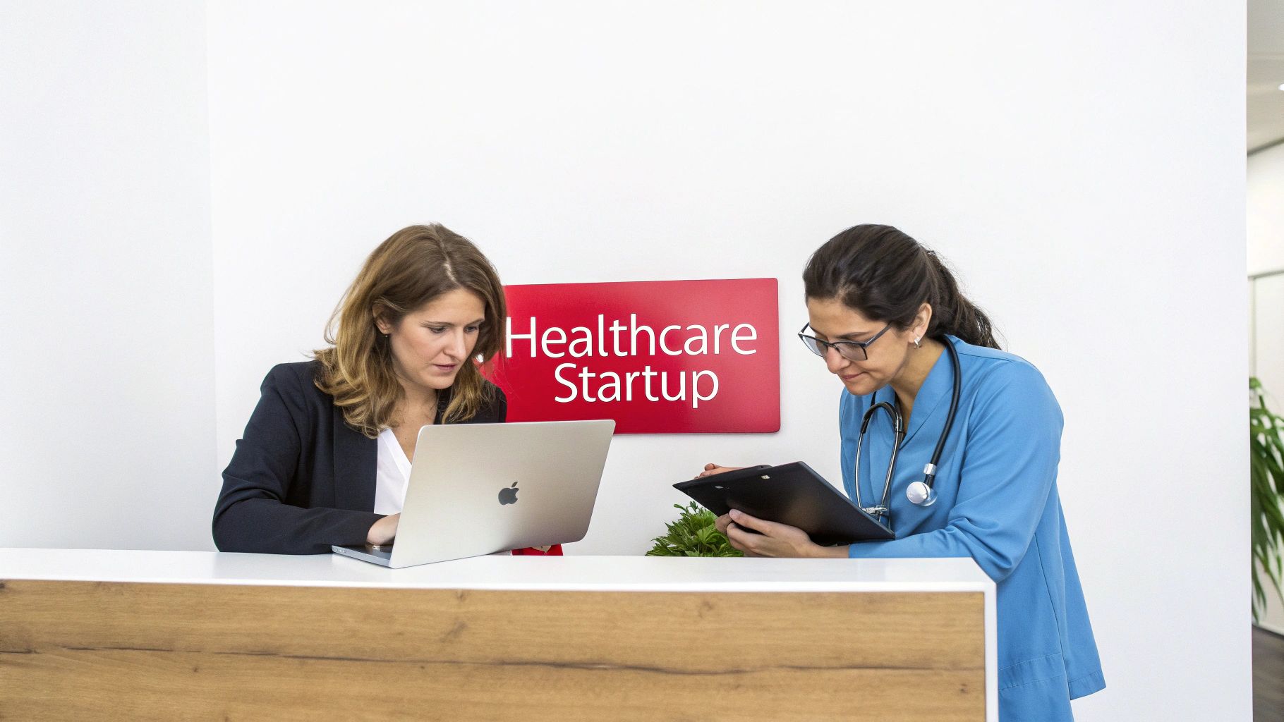Unlock how to start a healthcare business: 7 steps to launch A team of medical professionals collaborating in a modern healthcare facility