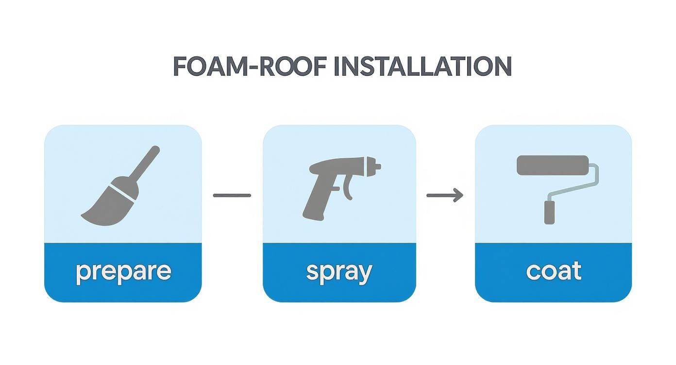 Infographic about polyurethane foam roofing