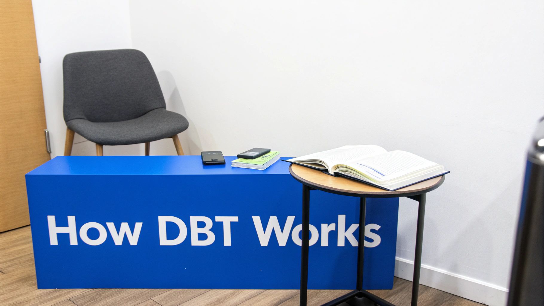 A group of diverse people sitting in a circle, engaged in a supportive therapy session, illustrating the community aspect of DBT programs.