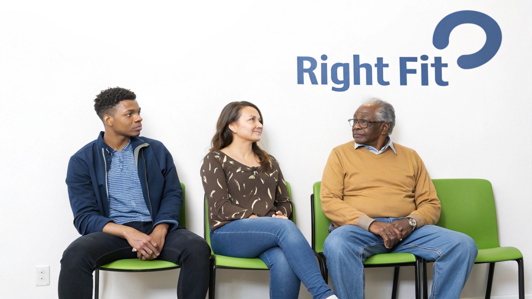 A person sitting on a couch in a comfortable living room, looking thoughtful.