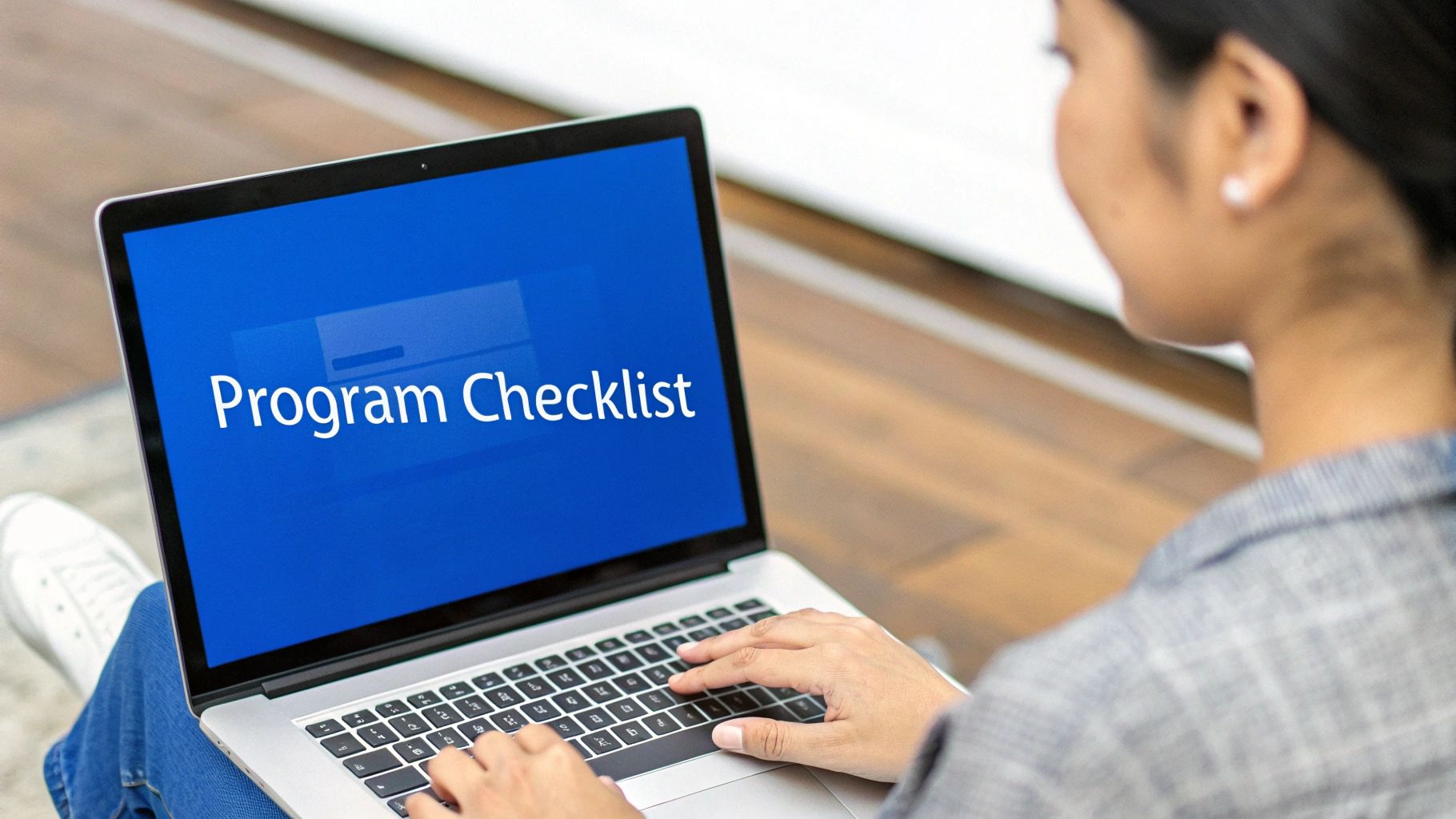 A person using a laptop to research treatment options, looking thoughtful and determined.
