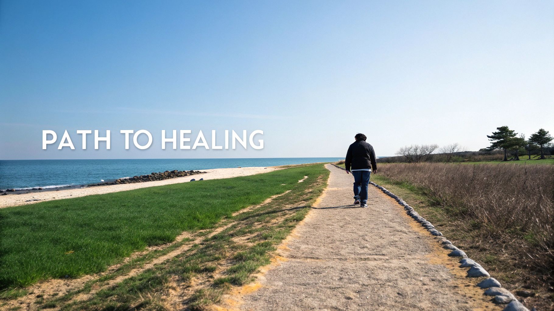 A serene outdoor space at a treatment center with comfortable seating, promoting reflection and healing.