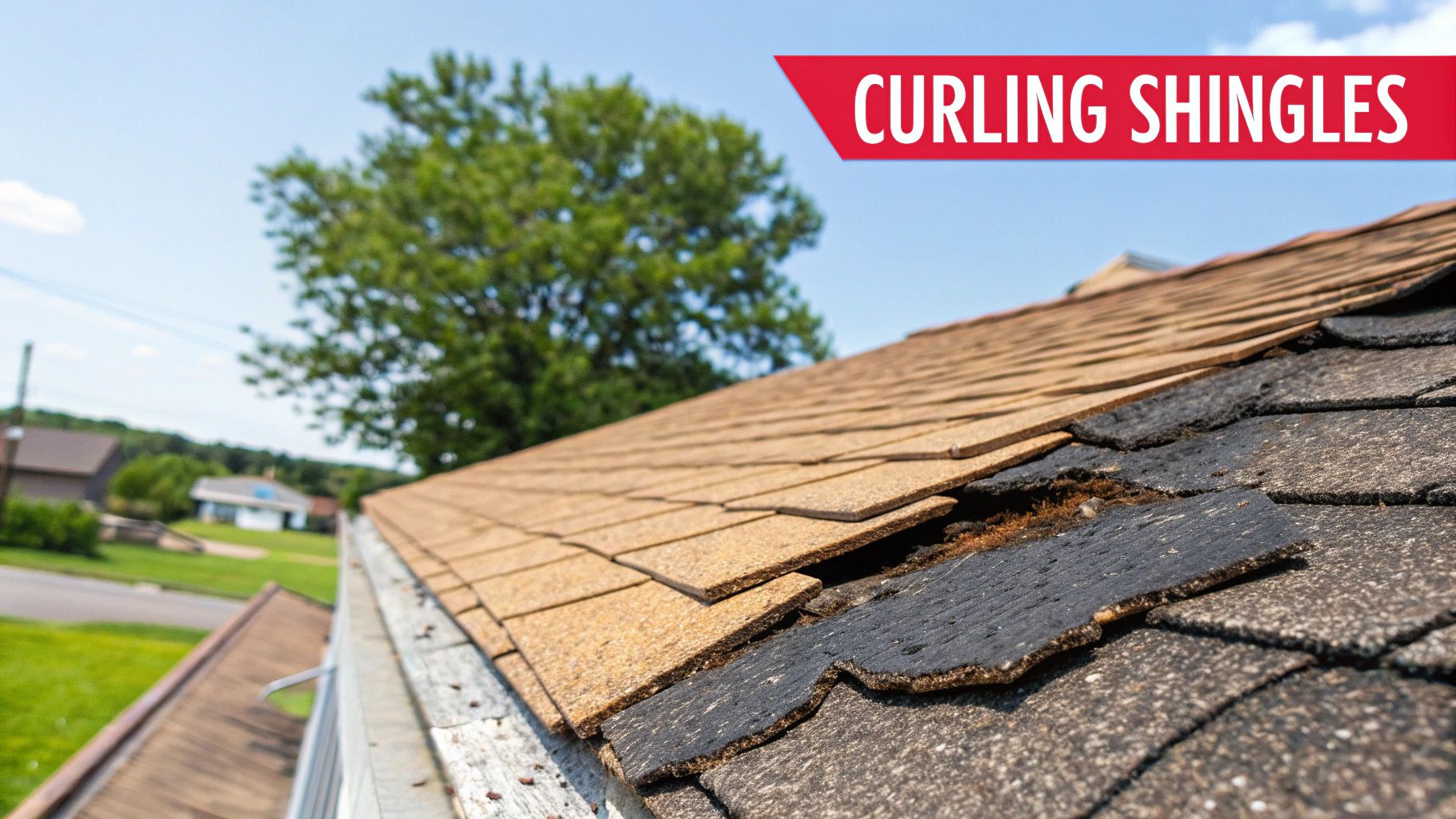 Missing, Cracked, or Curling Shingles