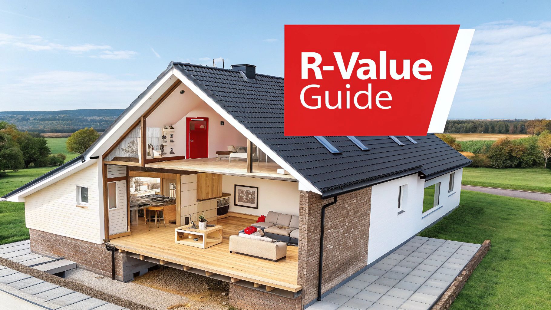 A modern home with a well-maintained, energy-efficient roof system.