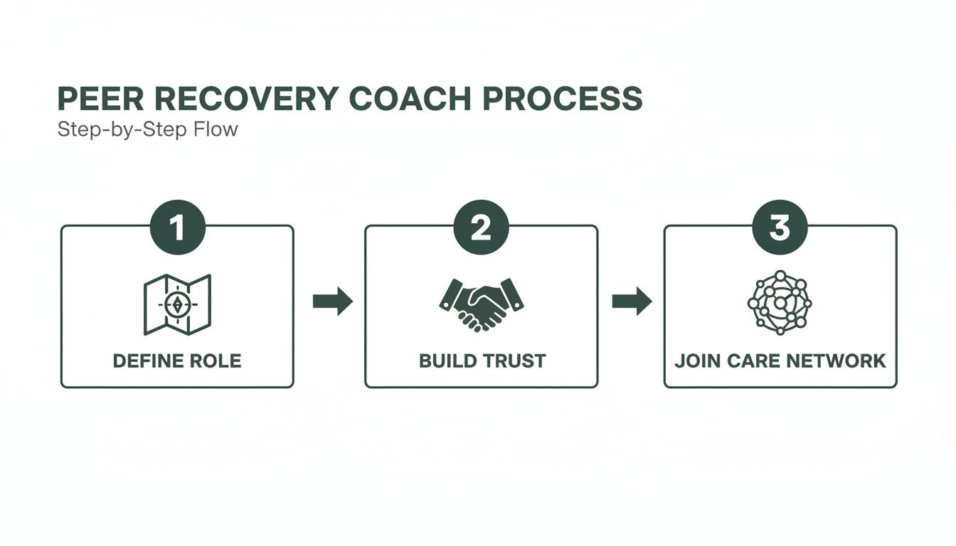 Infographic about peer recovery coach