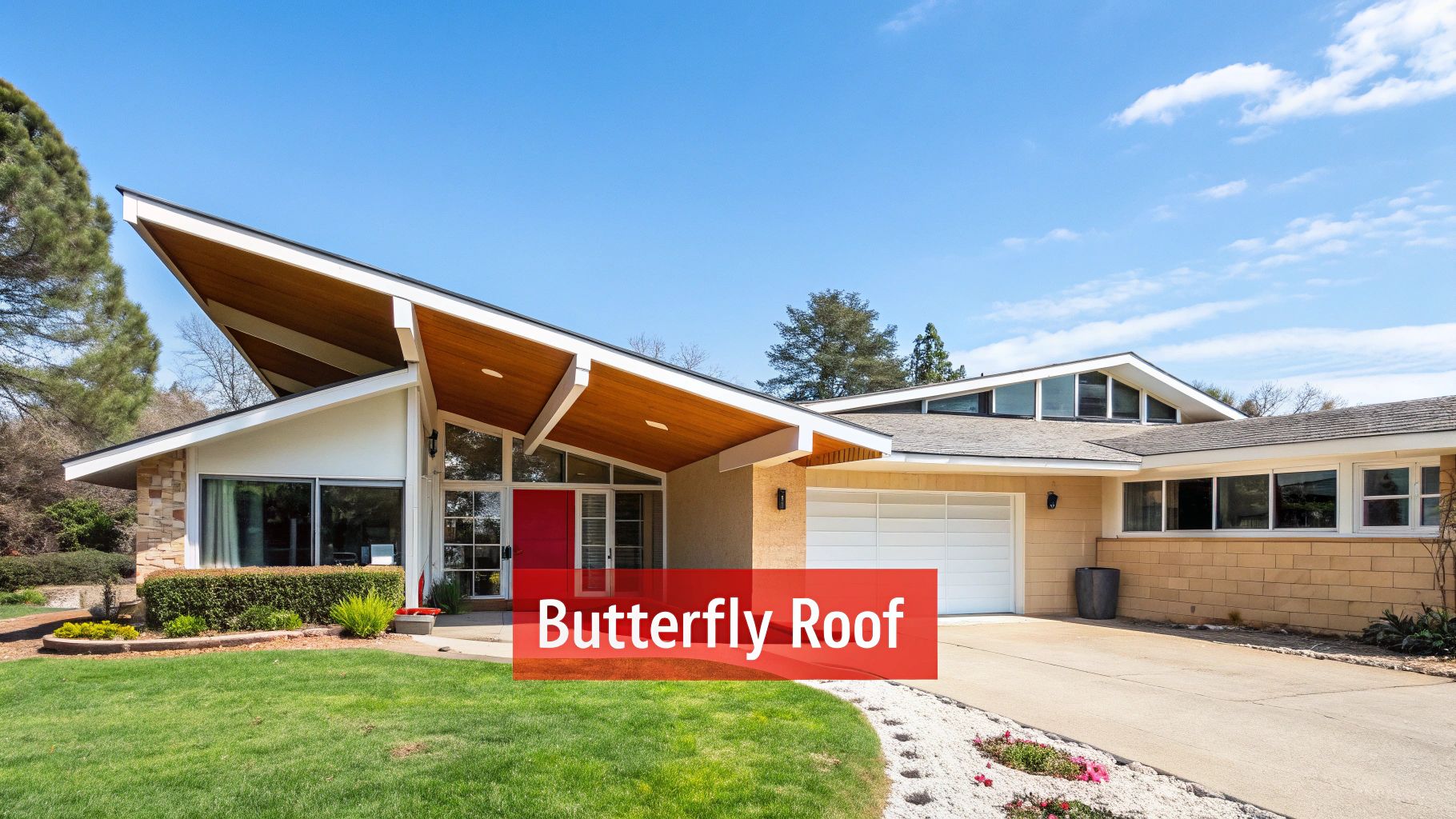 6. Butterfly Roof: The Modernist Statement
