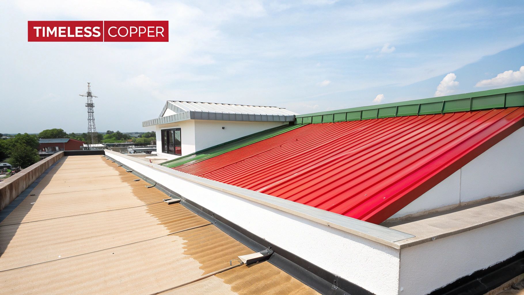 Copper Corrugated Roofing