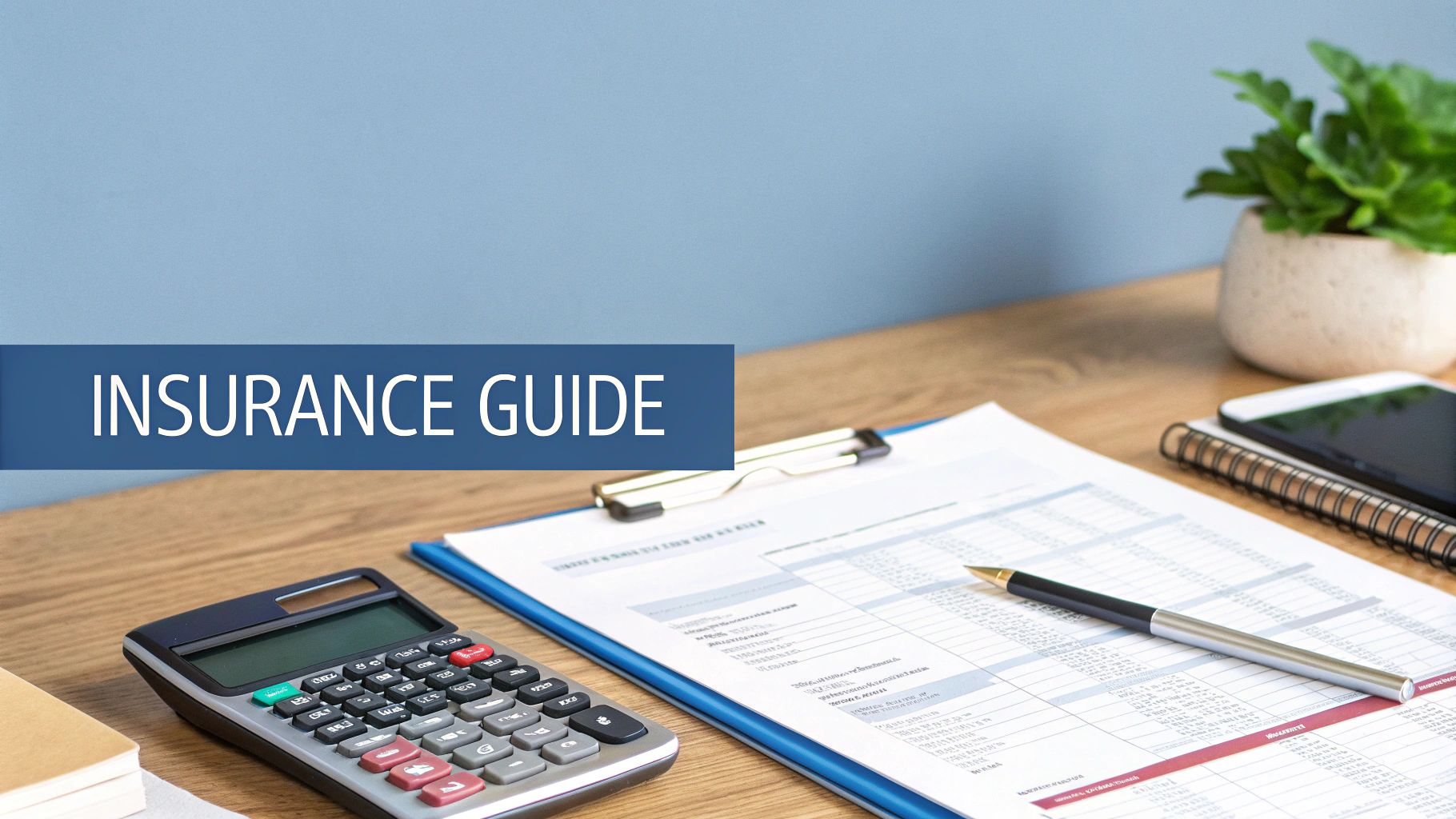 A person on the phone, looking at a laptop and documents, likely discussing insurance benefits.