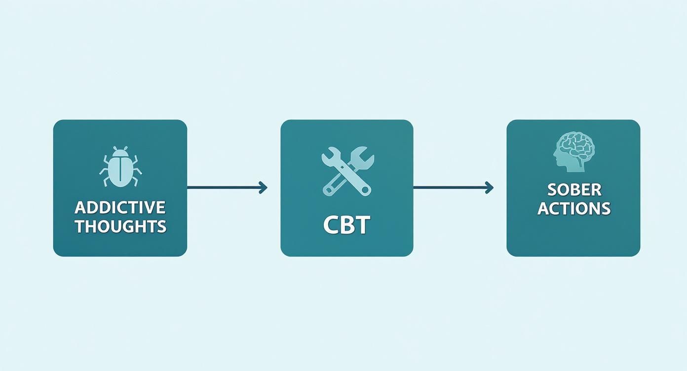 Infographic about cbt in addiction