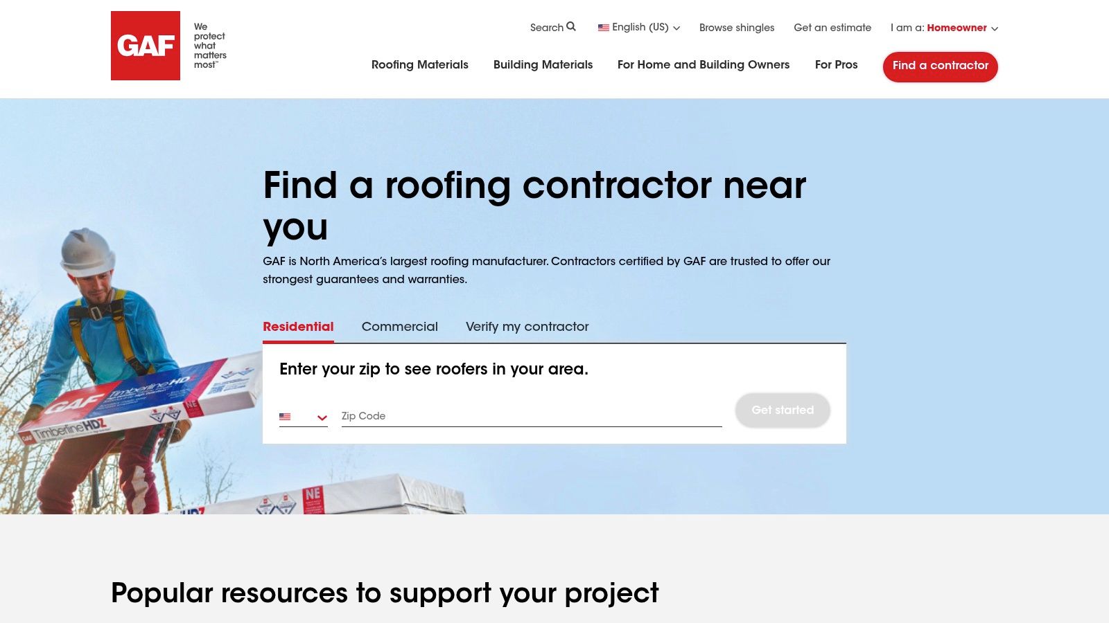 GAF Certified Contractor Locator