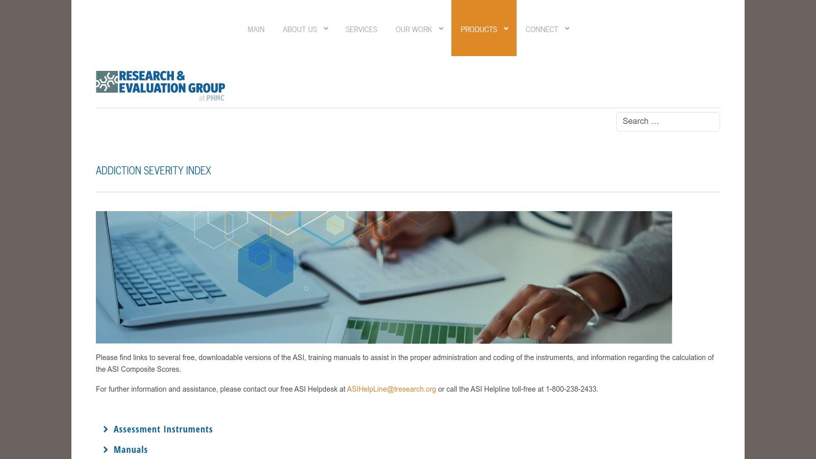 PHMC (Public Health Management Corporation) – Addiction Severity Index (ASI)