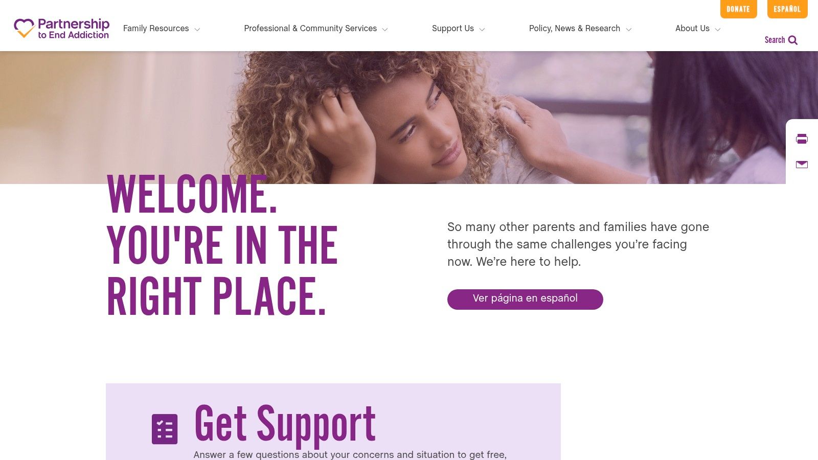 Partnership to End Addiction Helpline (Drugfree.org)