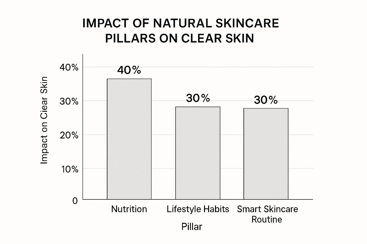 Infographic about how to achieve clear skin naturally
