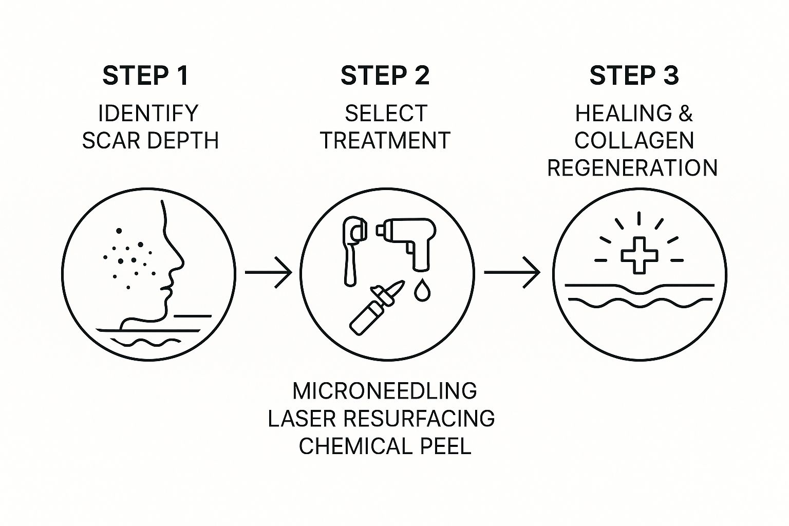 Infographic about get rid of acne scars