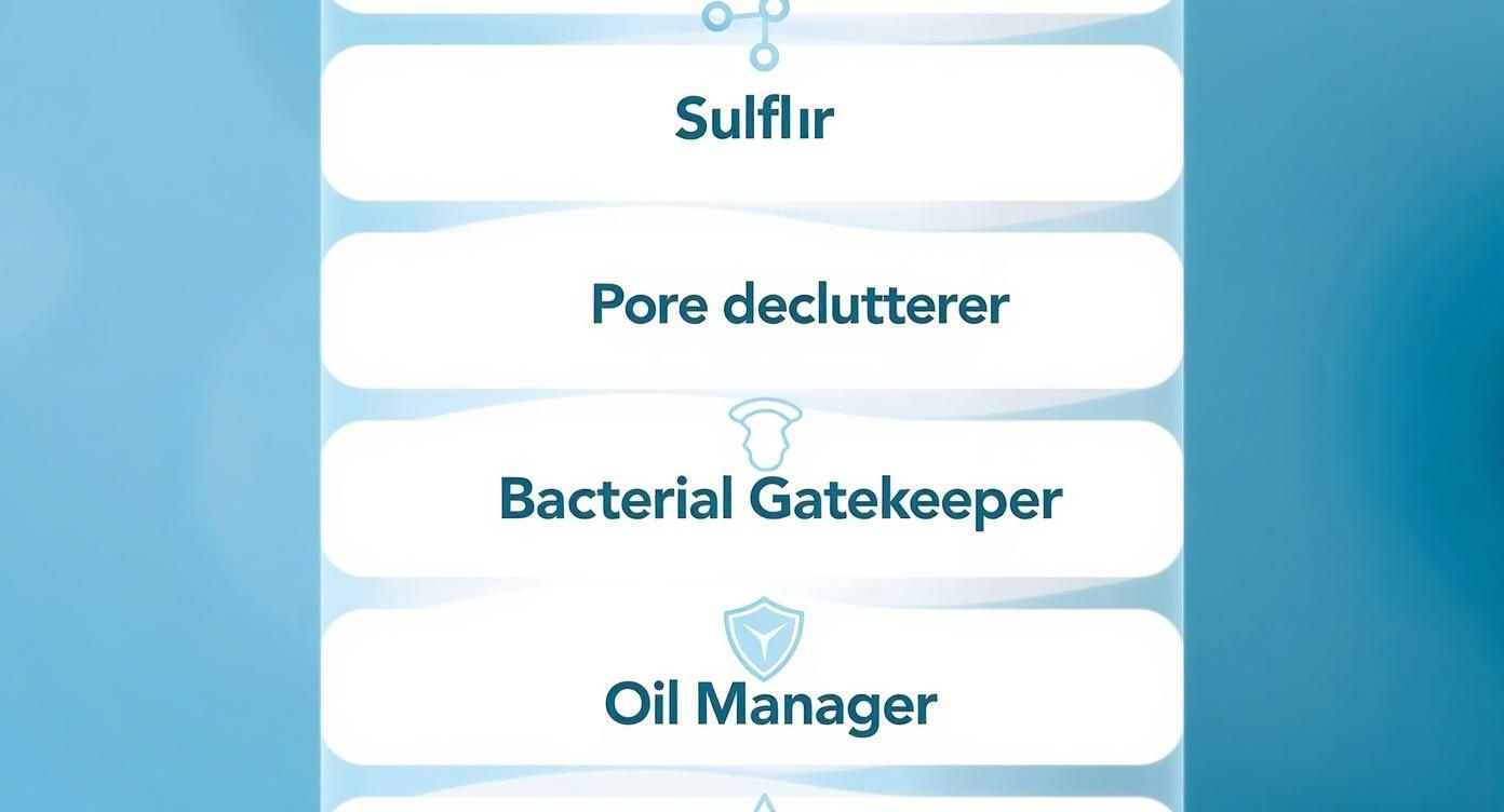 Infographic about acne sulfur wash