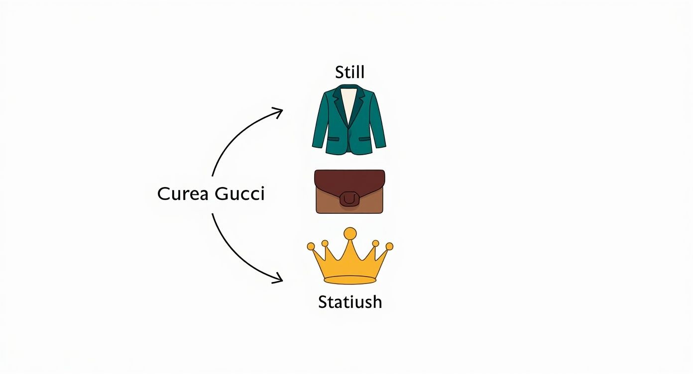 Infographic about curea gucci barbati