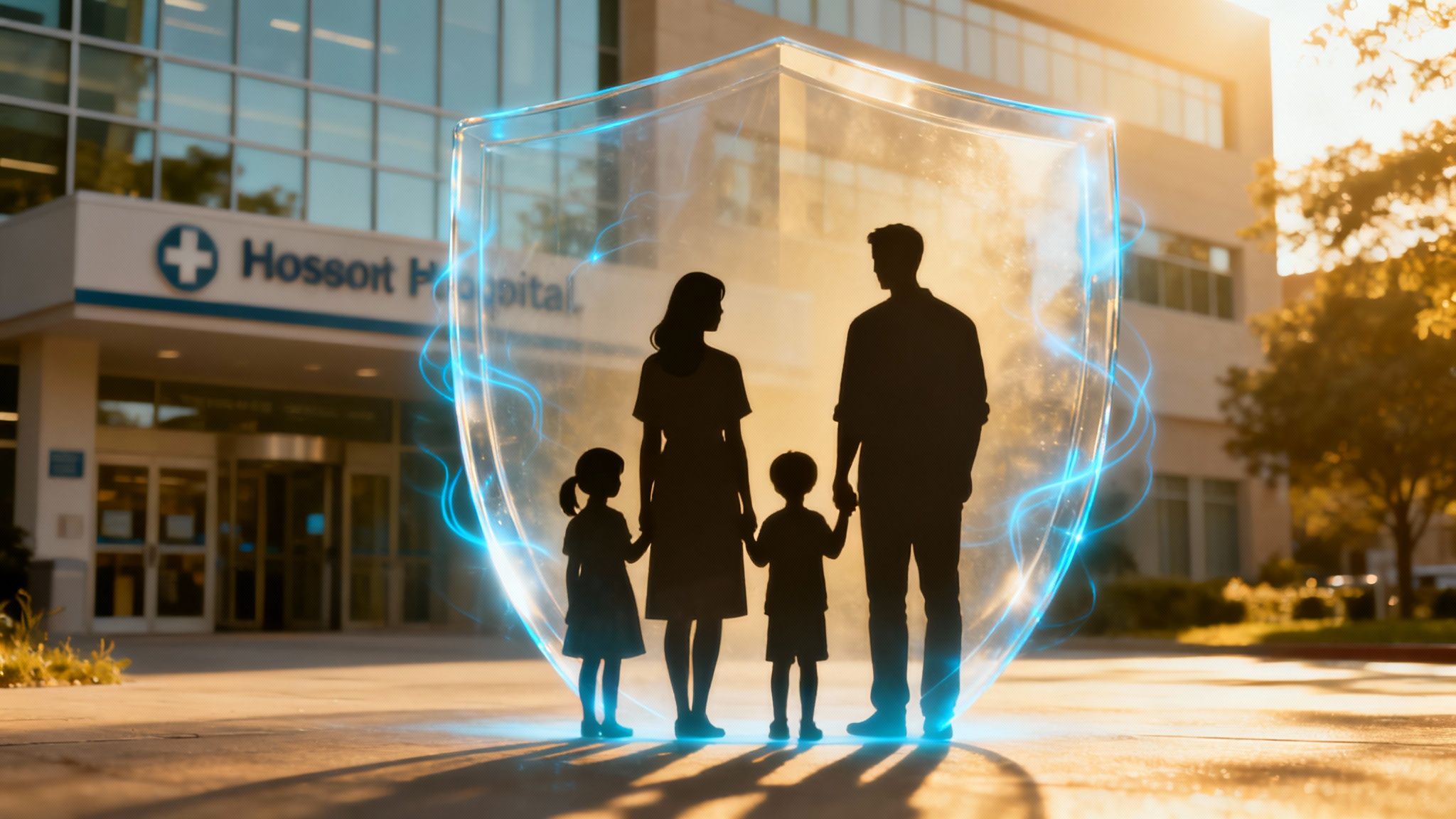 Una familia tranquila y protegida gracias a su seguro de gastos médicos