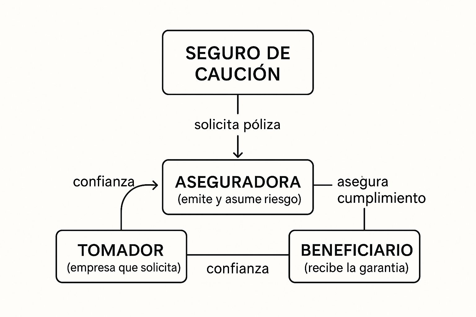 Infographic about qué es un seguro de caución