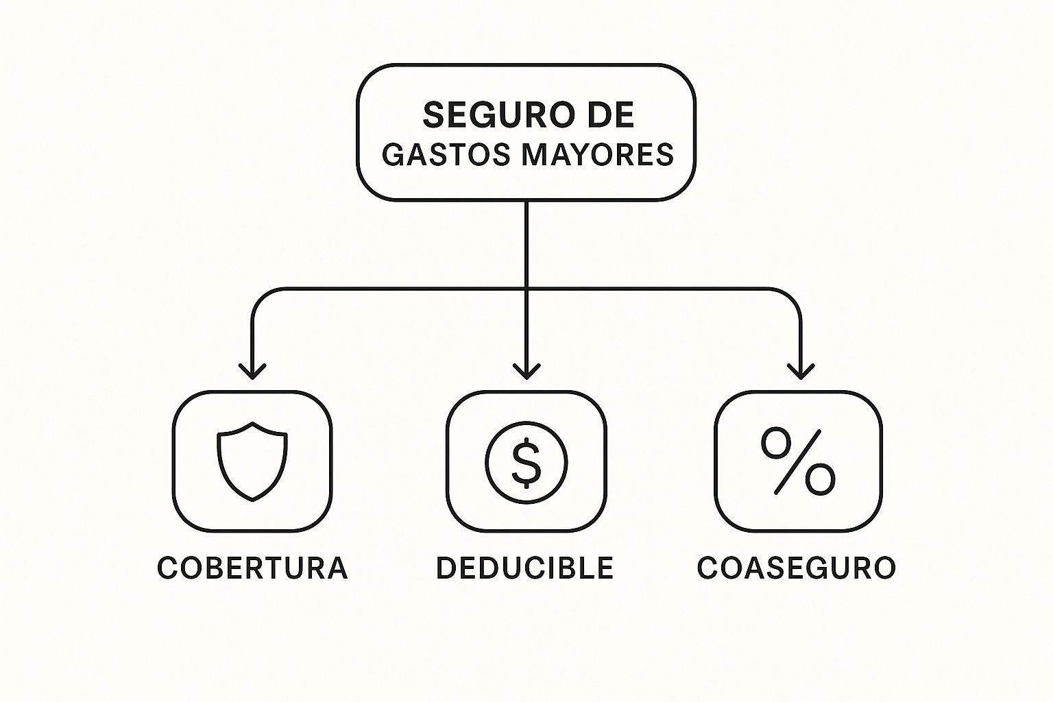 Infographic about seguro medico gastos mayores