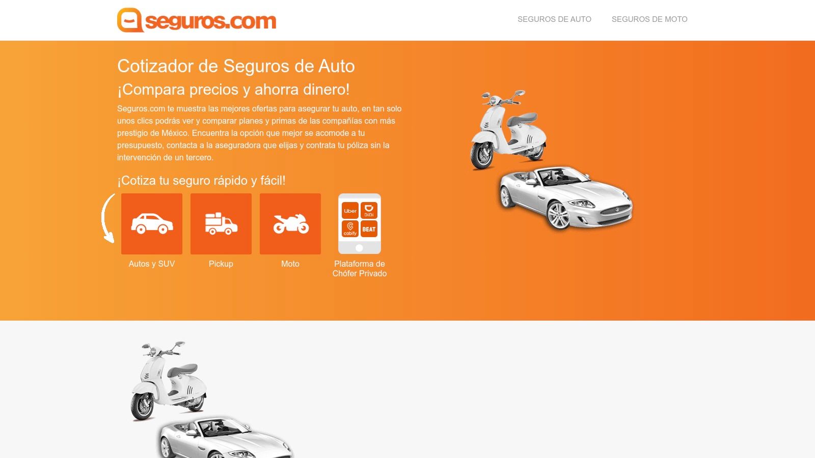 Interfaz de Seguros.com