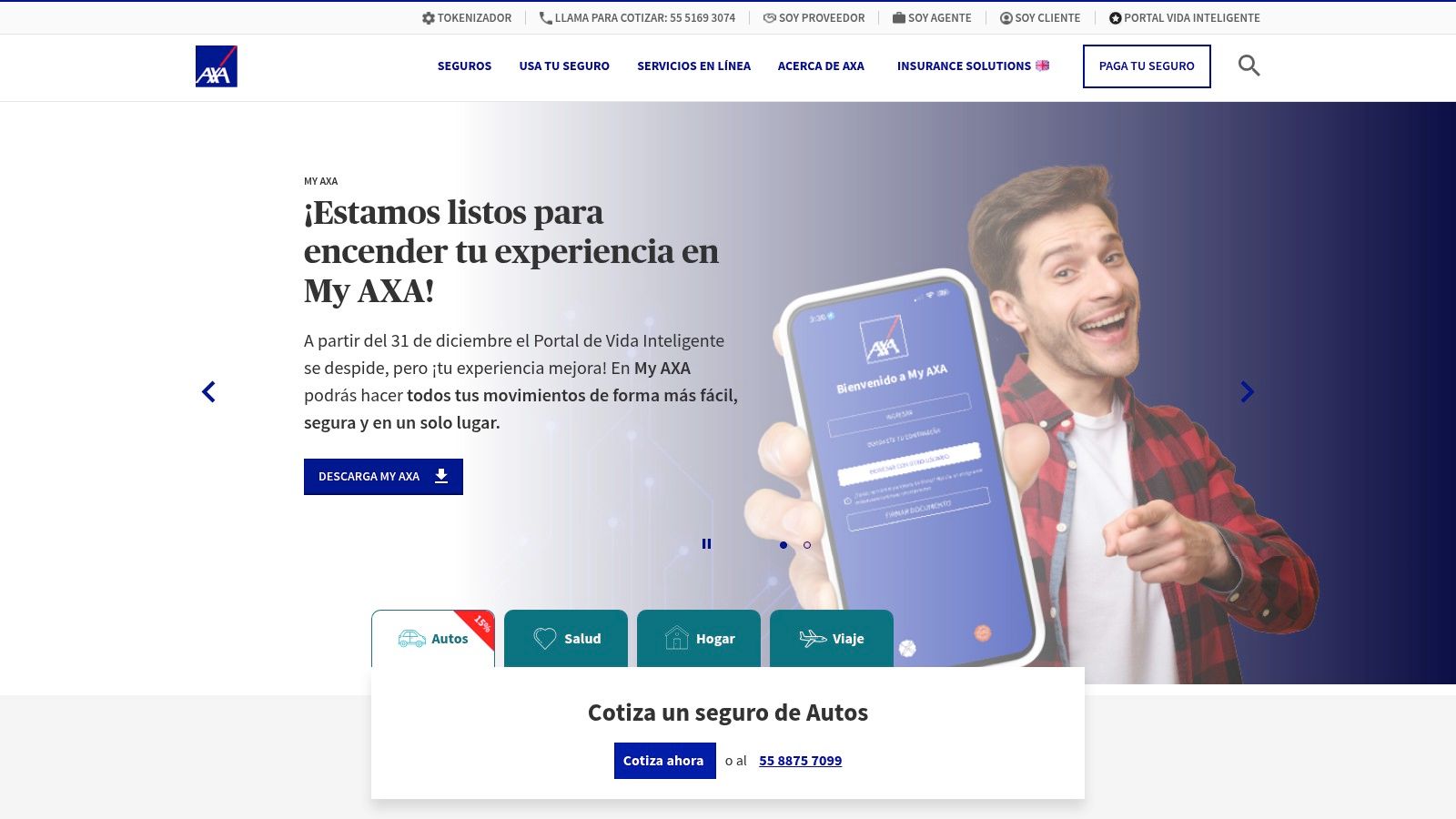 Portal de clientes My AXA México