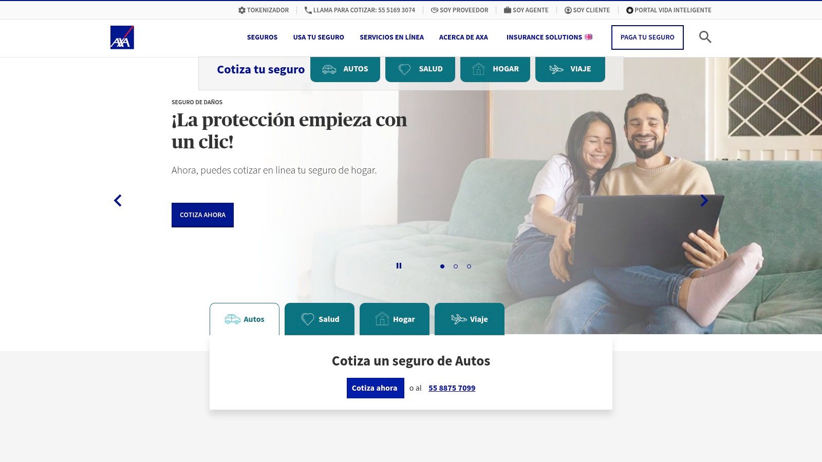 Cotizador en línea de AXA México