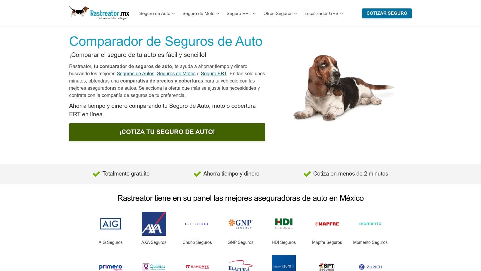 Interfaz de Rastreator.mx
