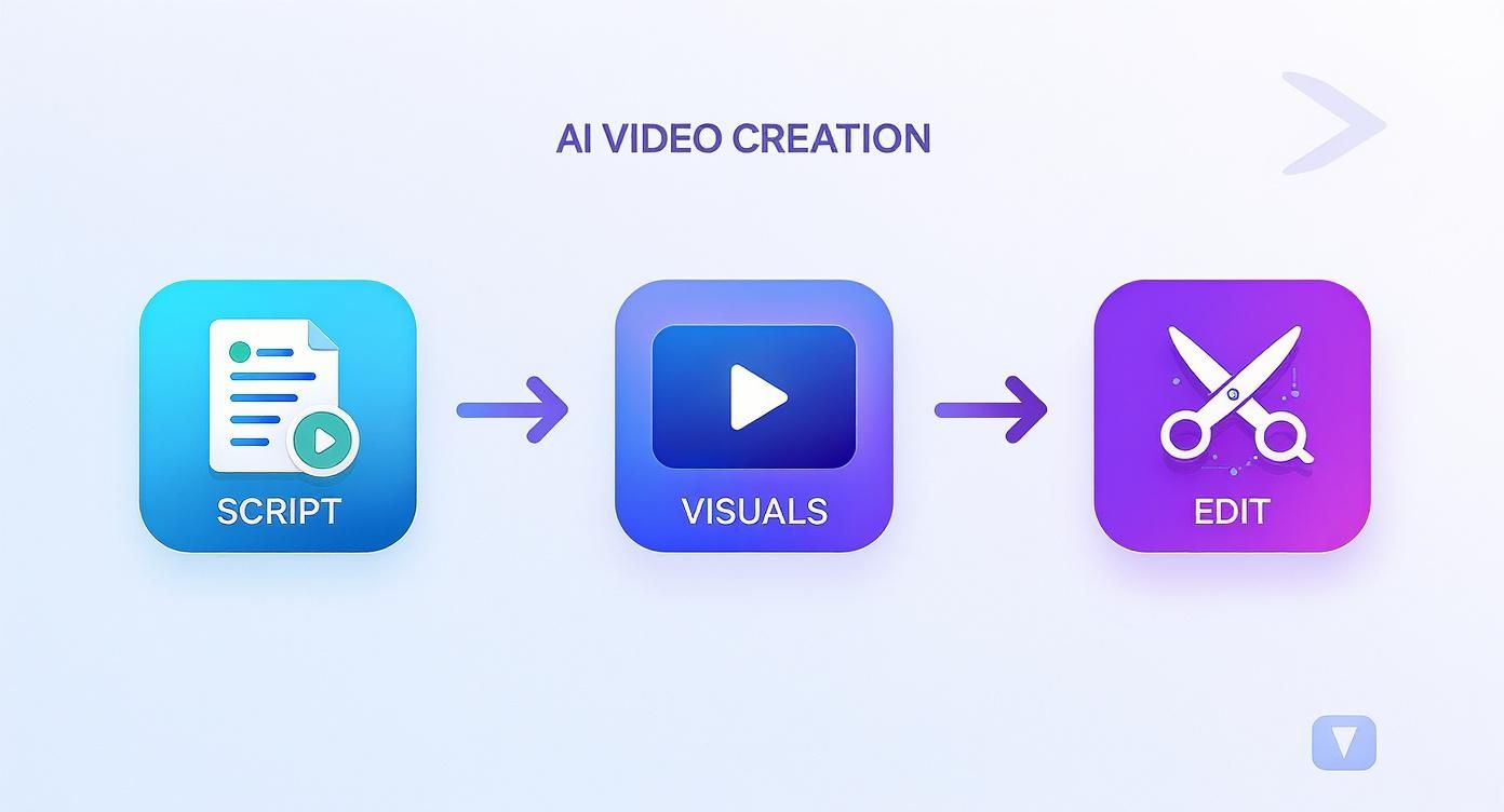 Infographic about how to make ai videos